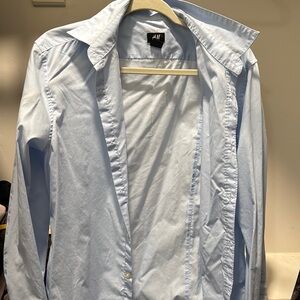 H&M Light Blue Button-Up Shirt